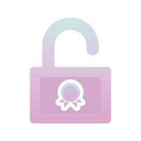 medal padlock gradient logo design template icon vector