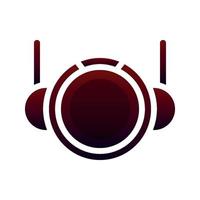 astronaut gradient logo design template icon vector