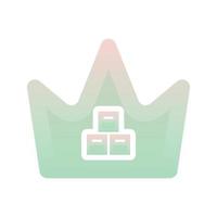 stockpile crown logo gradient design template icon vector