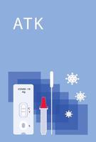 Antigen test kit . Vector illustration isolated on white