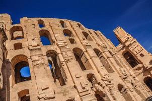 Ruins of the largest coliseum in North Africa. El Jem,Tunisia, UNESCO photo