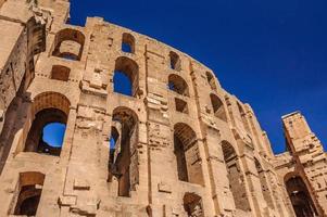 Ruins of the largest coliseum in North Africa. El Jem,Tunisia, UNESCO photo