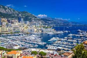 Port with yachts in La Condamine, Monte-Carlo, Monaco, Cote d'Azur, French Riviera photo