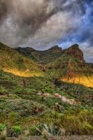 Sunset in North-West mountains of Tenerife, Canarian Islands photo