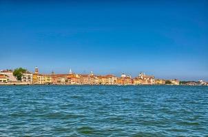 Nice summer venetian seaview in Venice, Italy, HDR photo