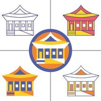 Jogyesa Temple in flat design style vector