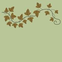 Simplicity ivy freehand drawing flat design. vector