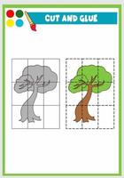 cut and glue the trees vector