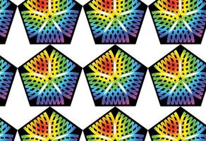 Rainbow gradient geometric new pattern background vector