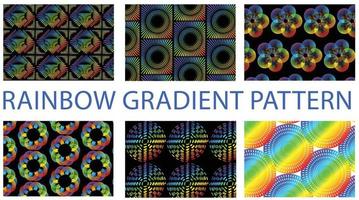 Rainbow gradient geometric new pattern background vector