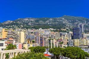 City center with houses and hotels in La Condamine, Monte-Carlo, Monaco, Cote d'Azur, French Riviera photo