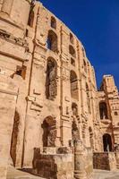 Ruins of the largest coliseum in North Africa. El Jem,Tunisia, UNESCO photo