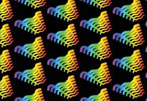 Rainbow gradient geometric new pattern background vector