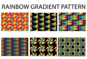 Rainbow gradient geometric new pattern background vector