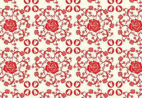 Beautiful Rose Flower Pattern Background Design vector