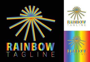 Rainbow new logo and icon design template vector