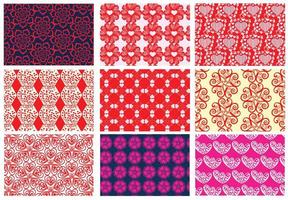 Hearts pattern design bundle. Love concept. Design of textures and backgrounds vector
