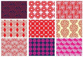 Hearts pattern design bundle. Love concept. Design of textures and backgrounds vector