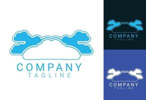 Cloud new logo and icon design template vector