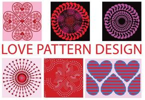 Hearts pattern design. Love concept. Design of textures and backgrounds vector