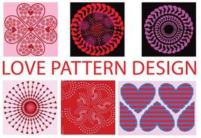 Hearts pattern design. Love concept. Design of textures and backgrounds vector