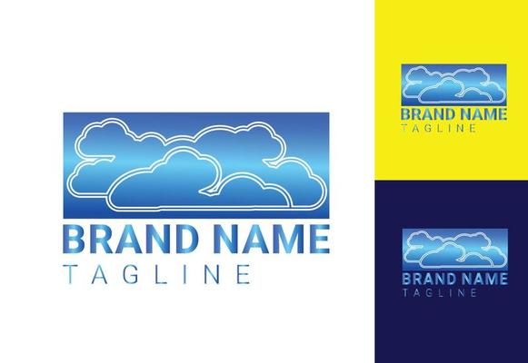 Cloud new logo and icon design template