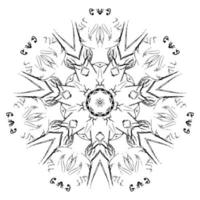 Mandala flower design elements vector