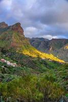 Sunset in North-West mountains of Tenerife near Masca village, Canarian Islands photo