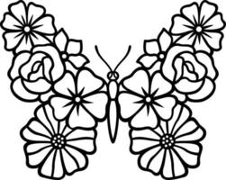 Set of butterflies of different shapes. vector