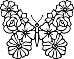 conjunto de mariposas de diferentes formas. vector