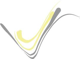 Set of abstract shapes in gray and yellow colors. vector