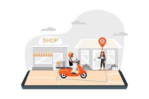 Delivery Service Illustration concept. Flat illustration isolated on white background vector