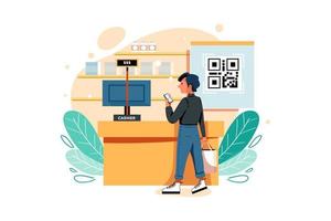 Scan code and make payment Illustration vector