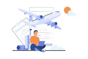 Travel Vacation Illustration concept. Flat illustration isolated on white background vector