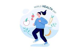 World Health Day Illustration concept. Flat illustration isolated on white background vector