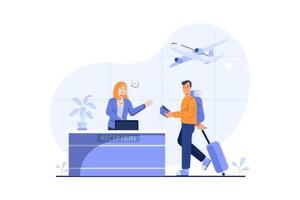 Travel Vacation Illustration concept. Flat illustration isolated on white background vector