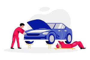 Car Repair Illustration concept vector