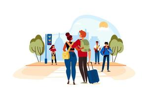 Time to travel Illustration concept. Flat illustration isolated on white background vector