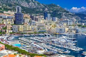 Port with yachts in La Condamine, Monte-Carlo, Monaco, Cote d'Azur, French Riviera photo