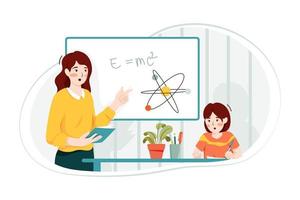 concepto de ilustración de educación. ilustración plana aislada sobre fondo blanco vector