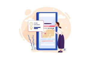 Appointment Illustration concept. Flat illustration isolated on white background