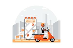 Delivery Service Illustration concept. Flat illustration isolated on white background vector