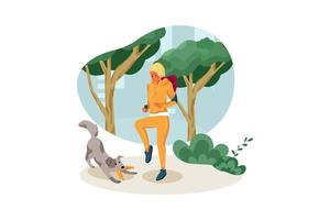 Outdoor Exercise Illustration vector