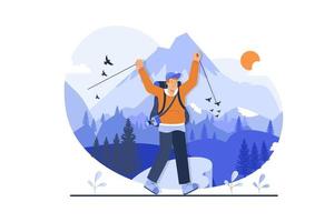 Travel Vacation Illustration concept. Flat illustration isolated on white background vector