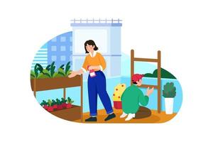 Save Environment Illustration concept. Flat illustration isolated on white background vector