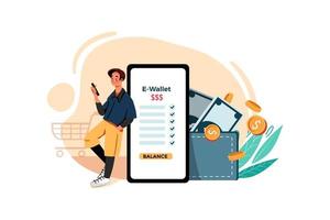 Wallet Balance Illustration vector