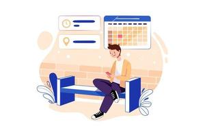 Appointment Illustration concept. Flat illustration isolated on white background