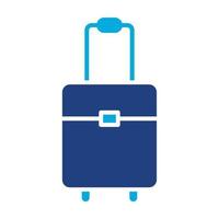 Suitcase Glyph Two Color Icon vector