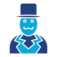 Master of Ceremonies Glyph Two Color Icon vector