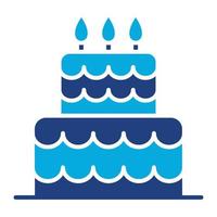 Cake Glyph Two Color Icon vector